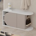 Pantofar, Decortie, Nova Shoe Bench, 104x50x37 cm, PAL, Mocha deschis / alb