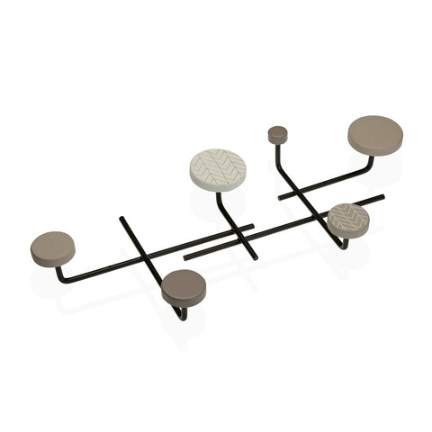 Cuier elliot, versa, 50 x 23 x 6.5 cm, 6 agatatori, lemn/metal