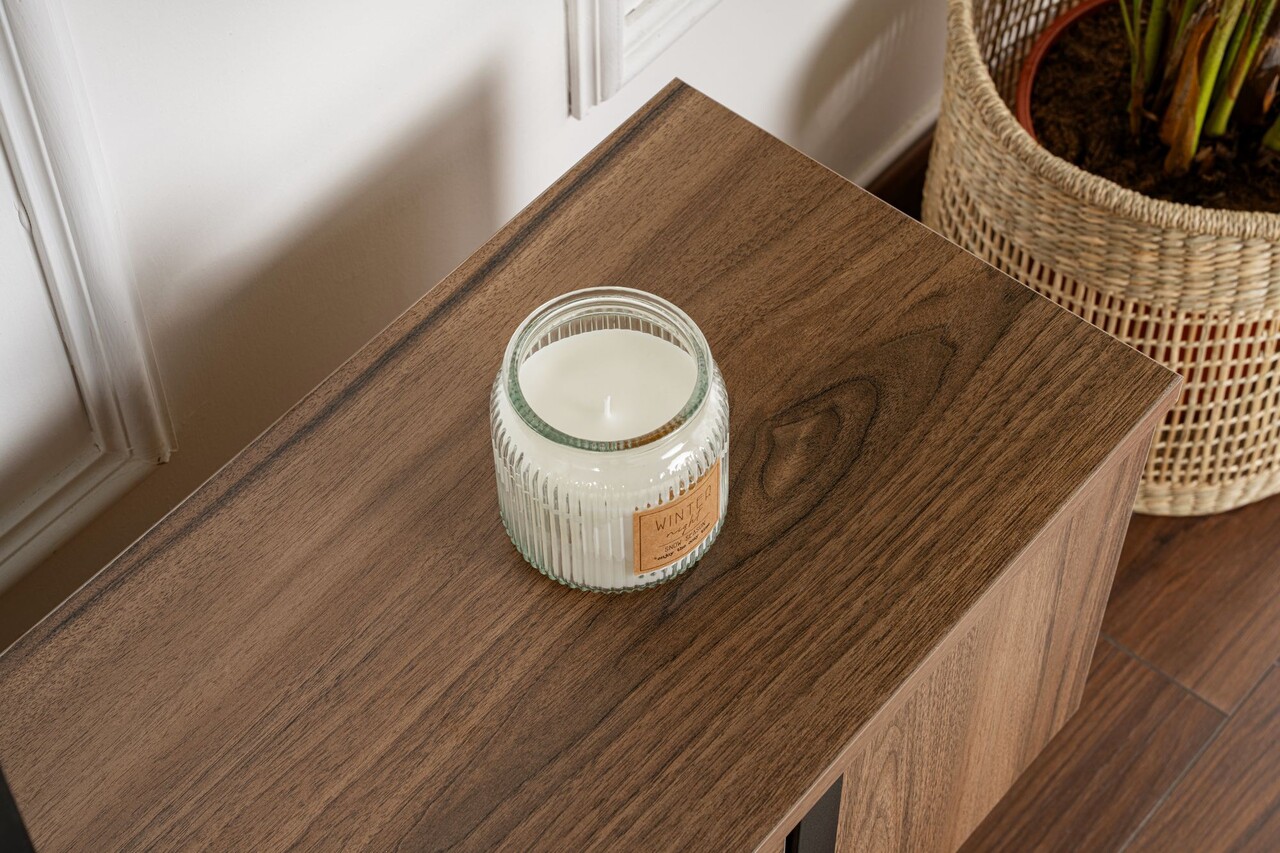 Comoda TV, Nordure, Serenity, 180x50x30 cm, Nuc / Negru - imagine 4