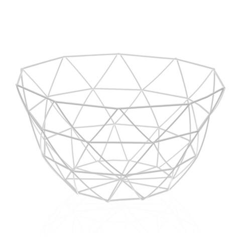 Cos pentru fructe eliot, versa, 27 x 27 x 13 cm, fier, alb