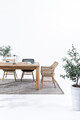 Masa pentru gradina Maverick, Bizzotto, 200x100x77 cm, lemn de tec reciclat, natural