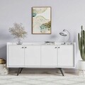 Consola, Mod Design, Bergen, 150x75x40 cm, Alb