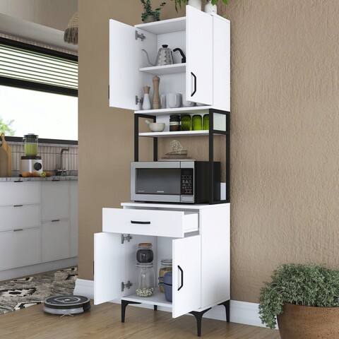 Dulap multifunctional, Rani, JE113, 60x198.6x25 cm, PAL, Alb