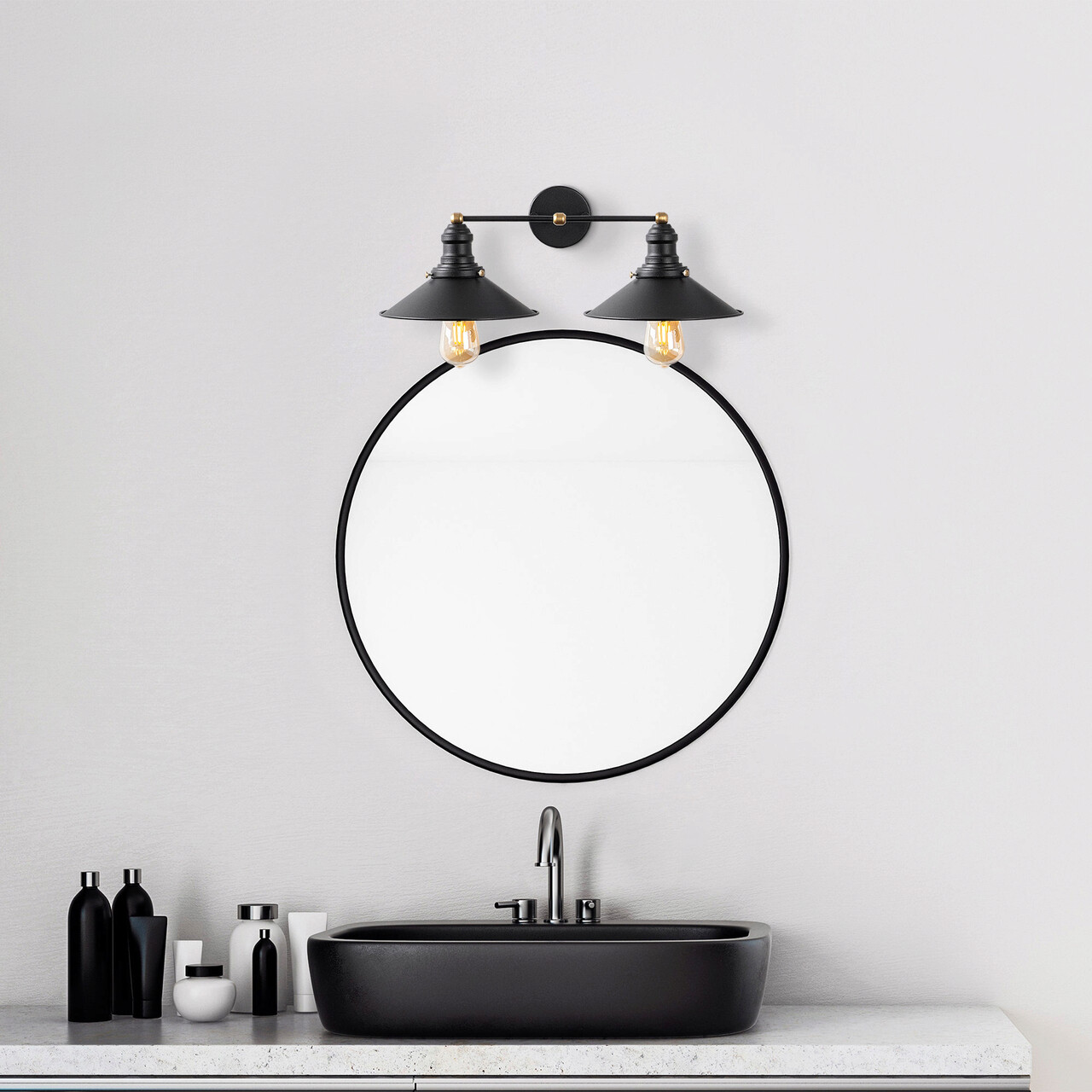Aplica de perete, Fulgor, 942FLG2166, Metal, Negru - 1 | YEO