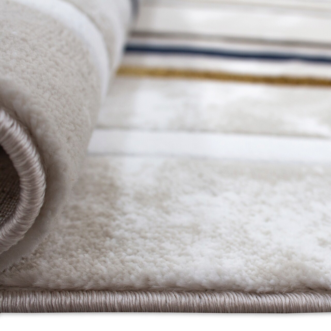 Covor, 2654A, 80x150 cm, Auriu / Albastru închis / Maro / Alb