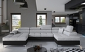 Coltar extensibil dreapta 5 locuri ELTAP, Edr-30, Eduardo, 337x205x88 cm, lemn/poliester, gri/negru