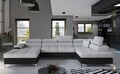 Coltar extensibil dreapta 5 locuri ELTAP, Edr-30, Eduardo, 337x205x88 cm, lemn/poliester, gri/negru