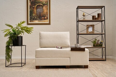 Fotoliu extensibil, Atelier del Sofa, 613LFS1172, Crem