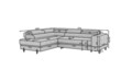 Coltar extensibil stanga 5 locuri ELTAP, LT-05PA, Ferucce, 276x200x93 cm, lemn/poliester, gri deschis