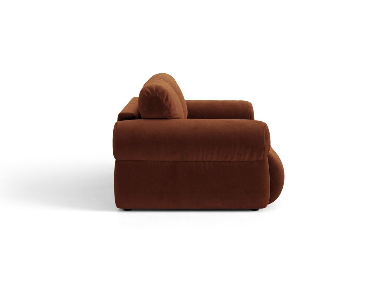 Canapea 3 locuri, Ophelia, Micadoni Home, 217x100x84 cm, catifea, maro — imaginea 3