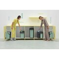 Cos de gunoi incorporat, Brabantia, Sort&Go, 2x30 L, 48.1x30.4x63.7 cm, polipropilena, gri inchis/verde jad