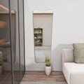 Oglinda Cheval, Siam, Vitros, 55x150x2.2 cm, MDF , Transparent/Negru