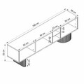 Comoda TV, Hanah Home, Valento, 180x52x36 cm, Piatră Lunii / Travertin
