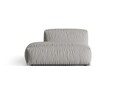 Modul stanga pentru canapea, 2 locuri, Martina-169, Micadoni Home, 133x106x75 cm, tesatura structurata catifelata, gri deschis