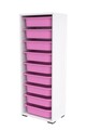 Dulap multifunctional, Estella, Zola 9N, Alb/Roz