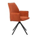 Scaun rotativ Lugro, Homla, 60x56x82 cm, metal/poliester, caramiziu