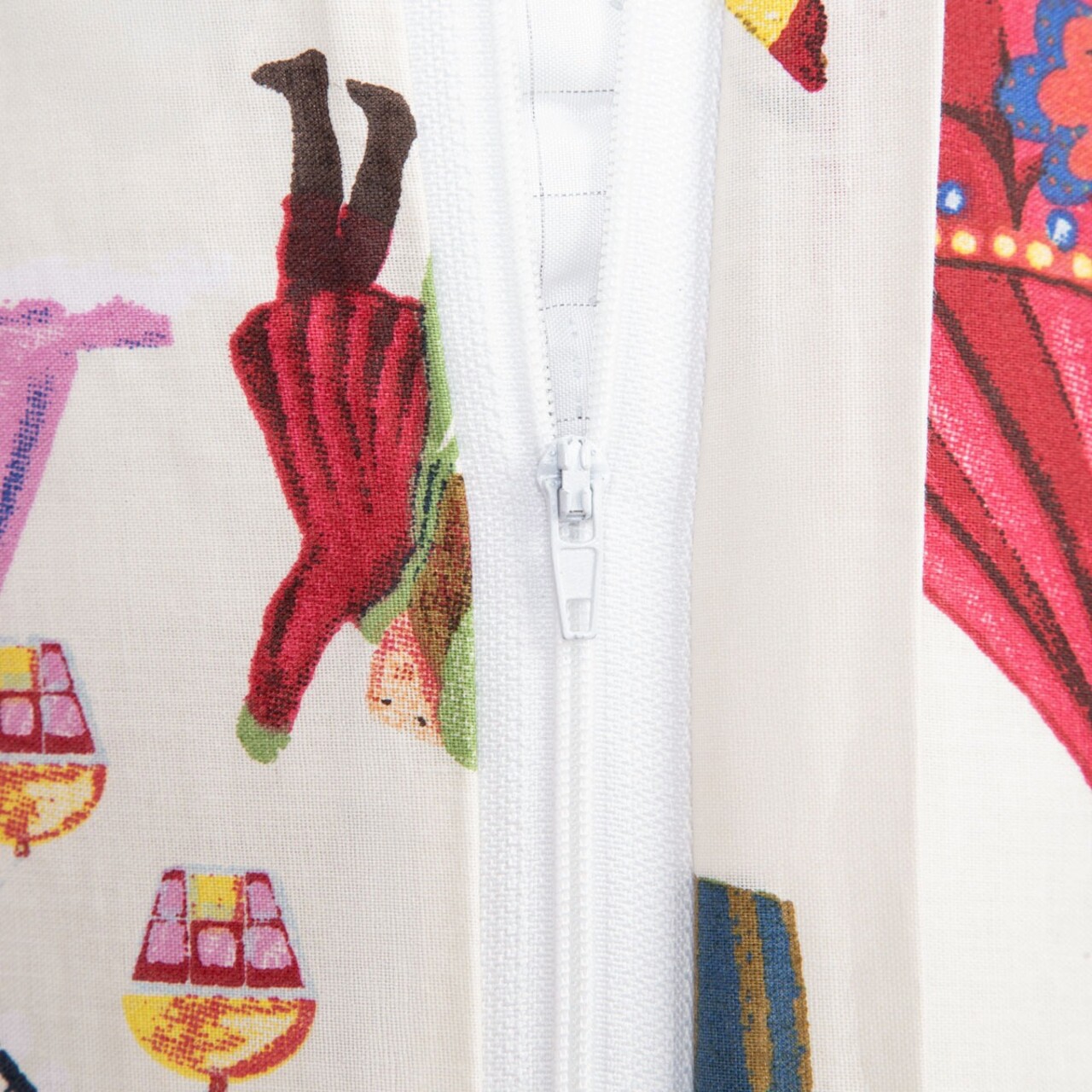 Lenjerie de pat King Size, Circus Joy, Homla, 3 piese, 200x220 cm, bumbac, multicolor