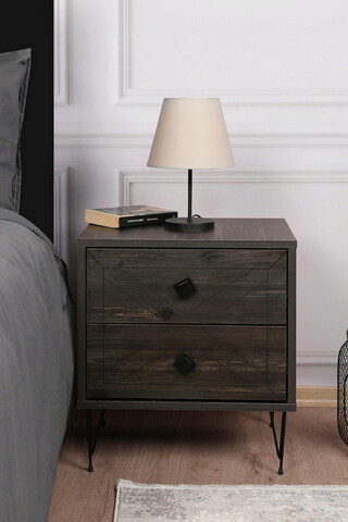 Noptiera, Kalune Design, Luna, 50x55x40 cm, Maro inchis 50x55x40 imagine 2022