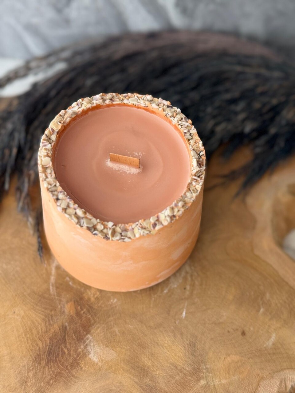 Lumanare, Glamour Candle 7TM, Beton, Portocaliu