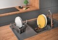 Scurgator de vase cu tava si suport tacamuri, Metaltex, Aquatex Plus Lava, 35 x 30 x 12 cm, metal/plastic