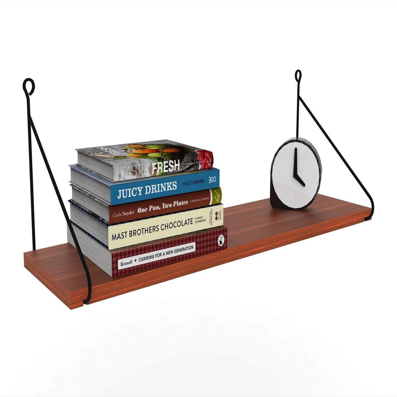 Raft de perete, Hanah Home, Armoni, 72x20x20 cm, Maro - view 2