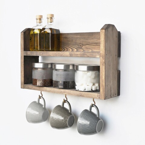 Raft de bucatarie, evila originals, aa033, 40x25x11 cm, nuc