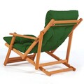 Set masa si scaune de gradina, Meya Dekor, My007, Lemn de fag, Verde / Natural