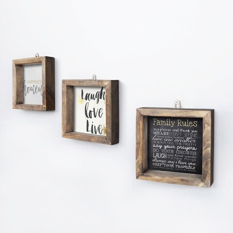 Set 3 tablouri decorative, UKZM023, MDF, Imprimat UV, Multicolor