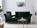 Canapea extensibila, Pivoine, Mazzini Sofas, 3 locuri, cu lada de depozitare, 245x95x98 cm, catifea, verde bottle