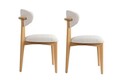 Set scaune 2 piese, Wayland, Lionte- White, Stejar deschis, Alb / Stejar deschis