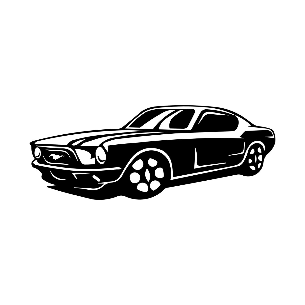 Decoratiune de perete, Mustang, 70 x 27 cm, Negru - view 2