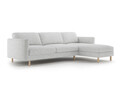 Coltar dreapta 4 locuri, Eden, Micadoni, 286x150x90 cm, tesatura structurata, gri deschis melanj