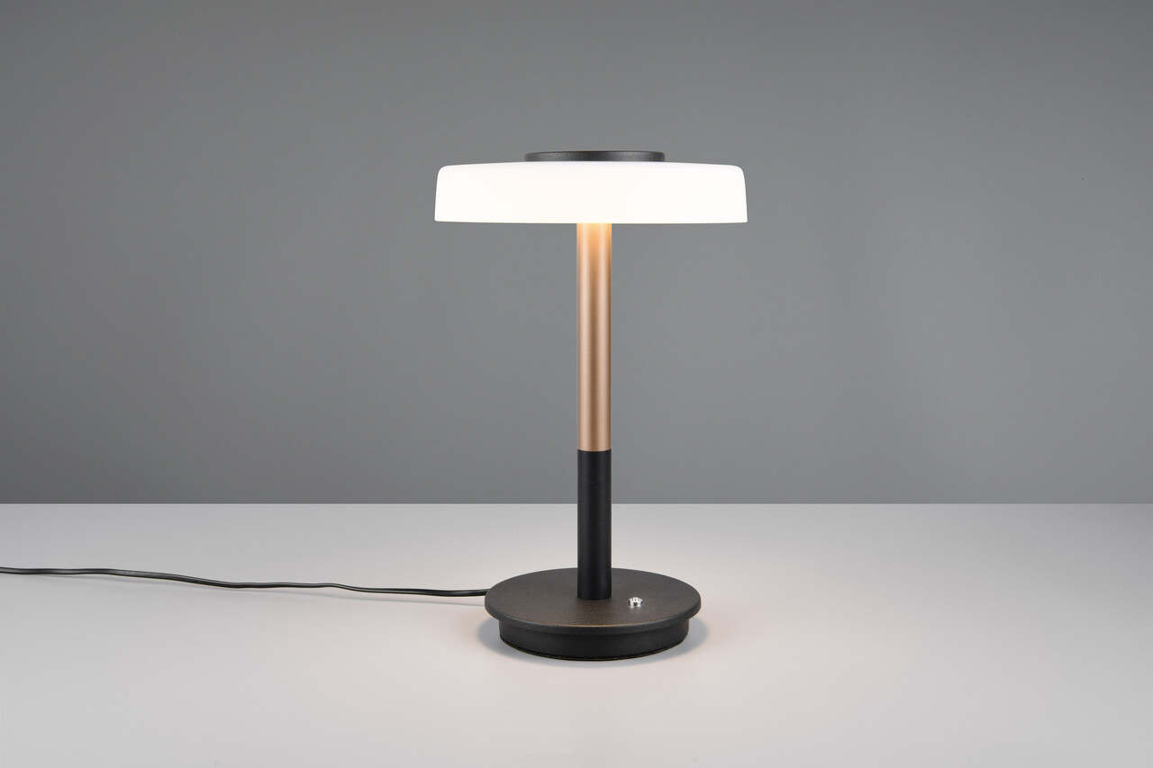 Lampa de masa Celeste, TRIO, 22x35 cm, 10W, 1x SMD LED, metal, negru/alb - 1 | YEO