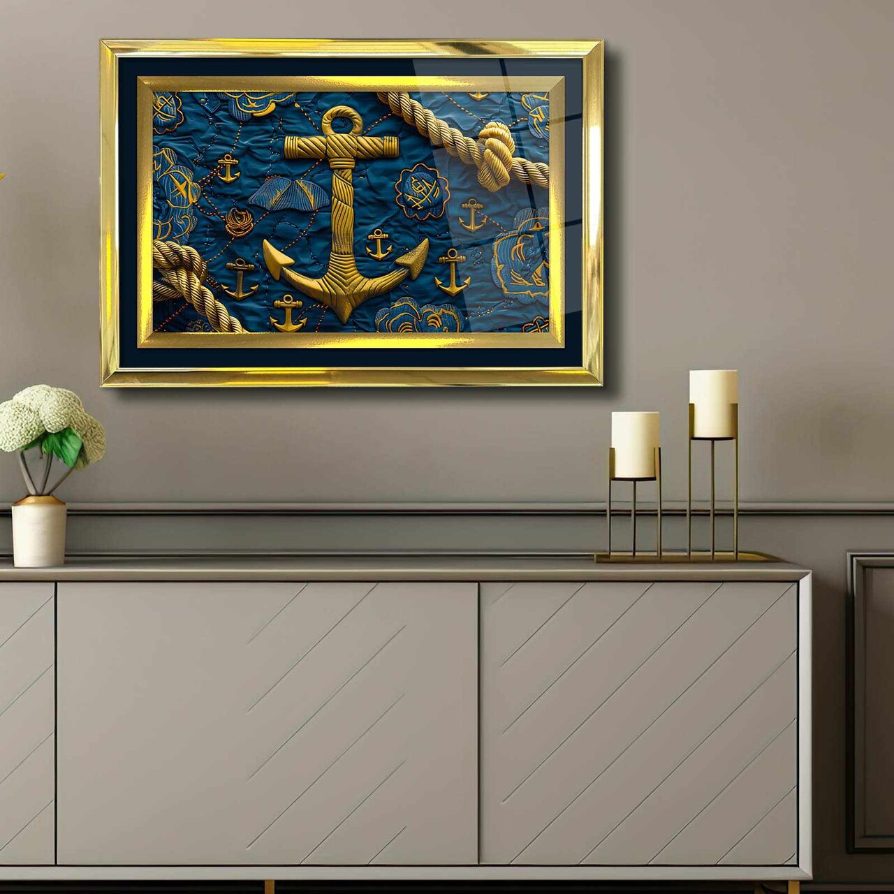 Tablou decorativ, 4363Kromaltınct, Cadru: 100% LEMN MASIV (Grosime: 2,5 cm), Multicolor - view 2