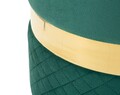 Set 2 taburete cu spatiu depozitare Sheffild, Mauro Ferretti, 37x42 cm, 28x35 cm, fier/MDf/poliester, verde