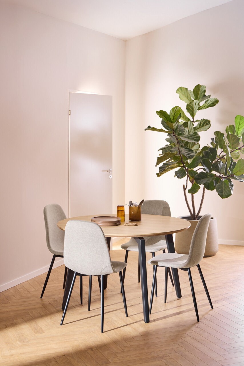 Scaun Celia, Actona, 44x54x86 cm, poliester/otel, bej - view 6