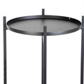 Suport pentru ghivece Roh, Homla, 25x133.5 cm, metal, negru