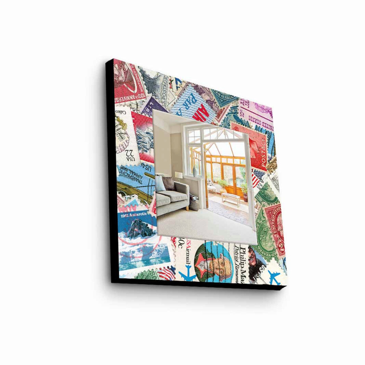Oglinda decorativa, MA-22, Plexiglas, 30 x 30 cm, Multicolor