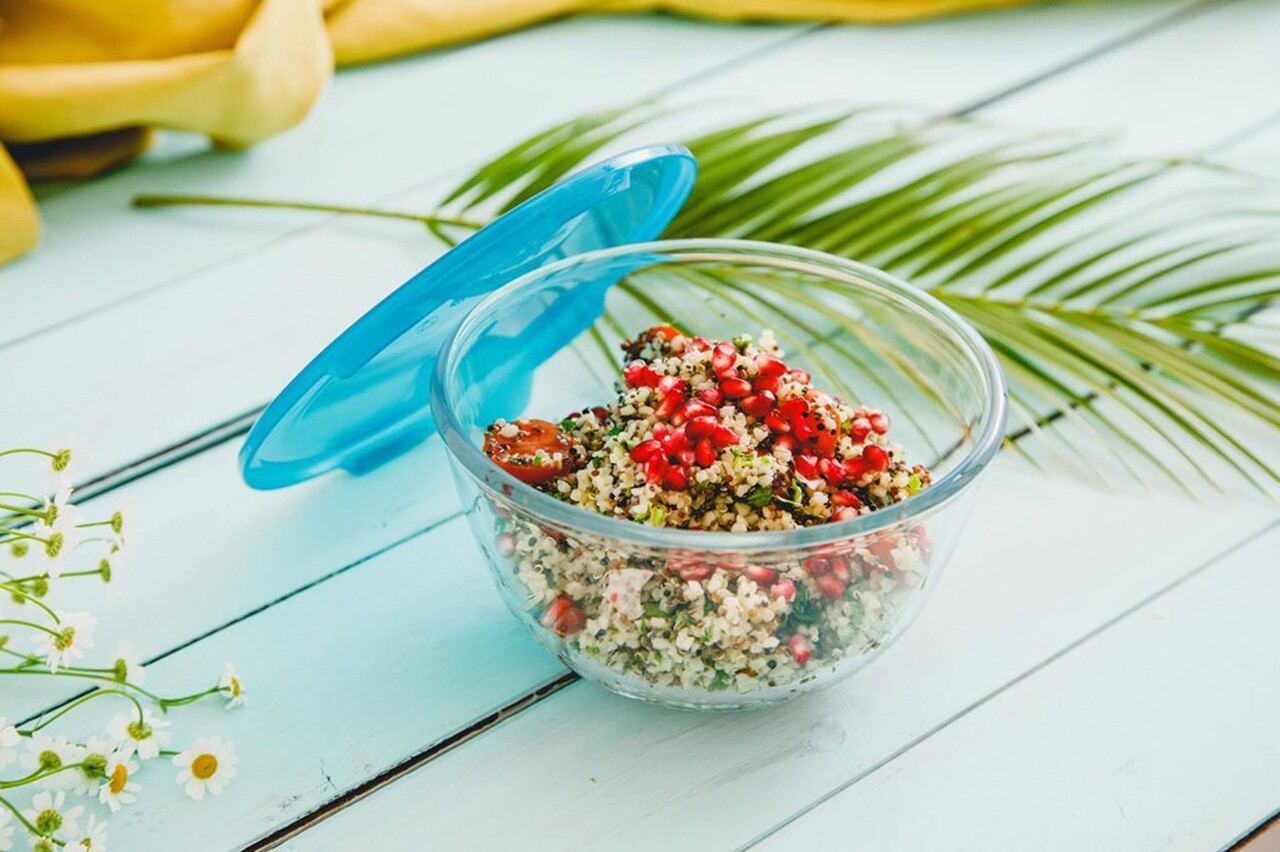 Bol cu capac, din sticla termorezistenta, 14cm/500ml, "Prep&amp;Store" - Pyrex - imagine 2