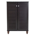 Pantofar cu 2 usi Santi, Pakoworld, 10 perechi pantofi, 60x34.5x91.5 cm, PAL melaminat, wenge