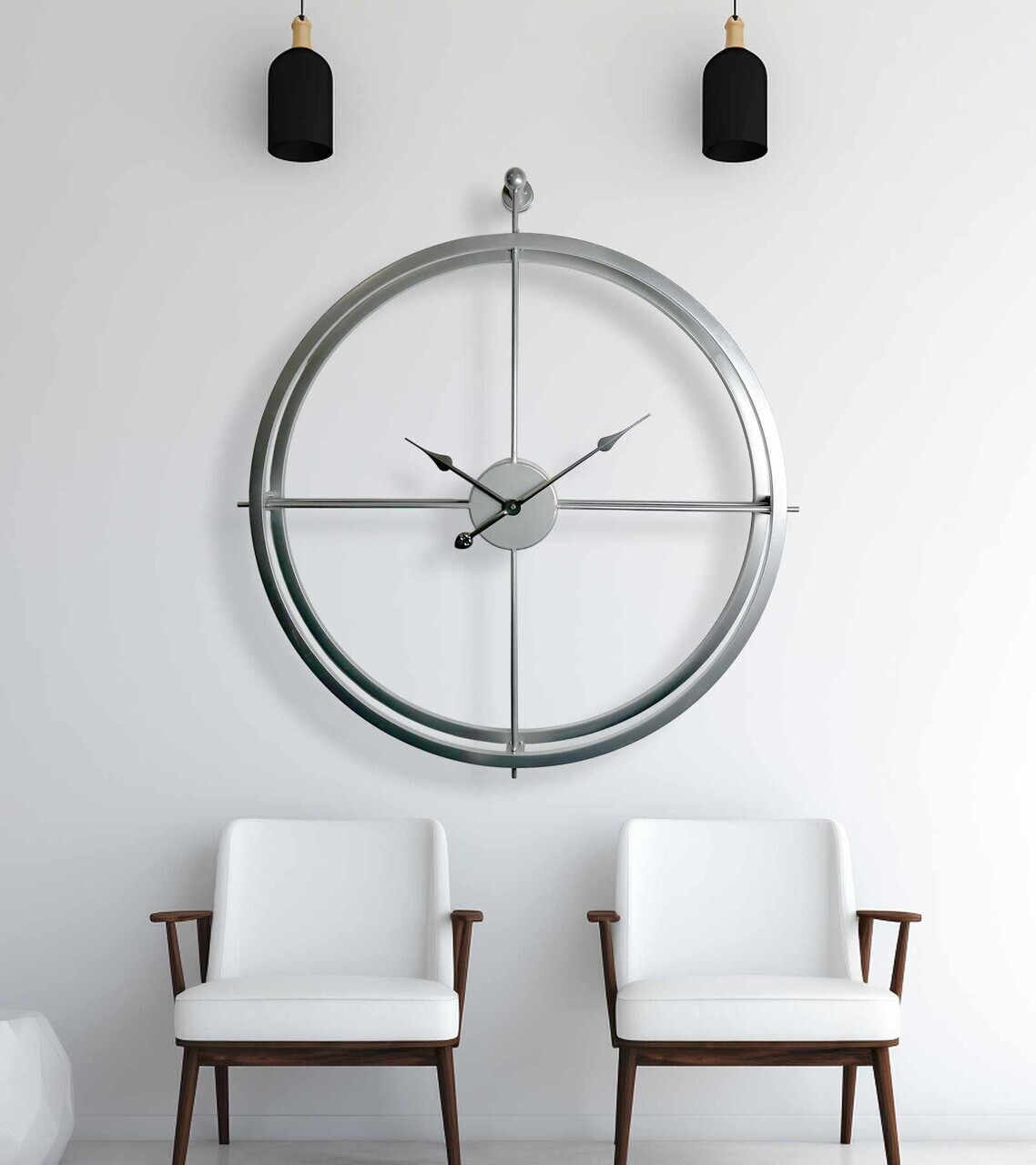 Ceas de perete, VLNT02GU, Metal, Dimensiuni: 75 x 85 cm, Multicolor — imaginea 2