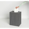 Cos de rufe, Brabantia, Pepper Black, 55 L, 29.5x40.5x54 cm, textil, negru