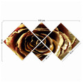 Set 4 tablouri decorative, 4MDF757862101, MDF, Imprimat UV, Multicolor