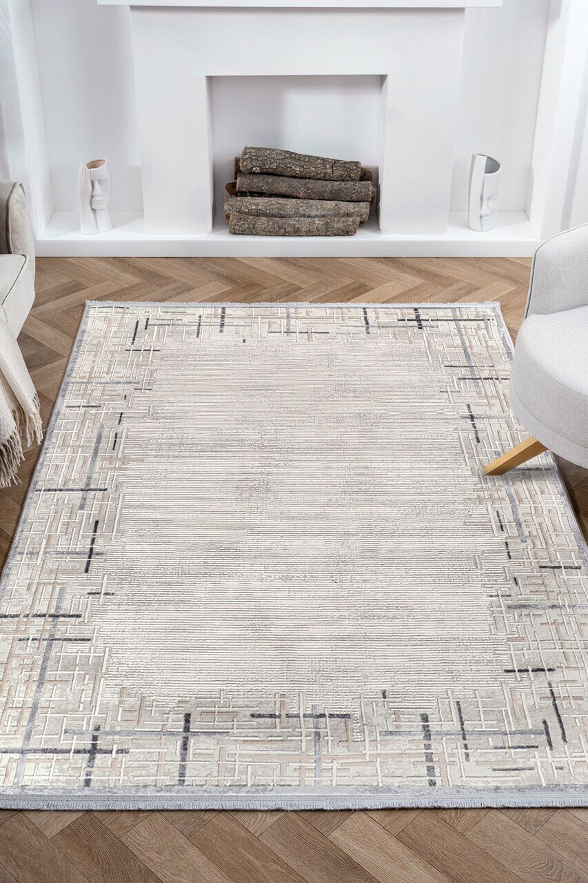 Covor, Nazende Nz001, 160x230 cm, 60% POLIPROPILENĂ/40% POLIESTER, Bej — imaginea 2