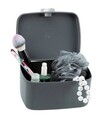 Cutie depozitare Barcelona, Wenko, 19.5x16x11 cm, plastic/TPE, gri inchis