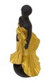 Figurina /sculptura decorativa  Fashion Gold Woman, Mauro Ferretti, 14.5x10x33 cm, polirasina, negru/auriu