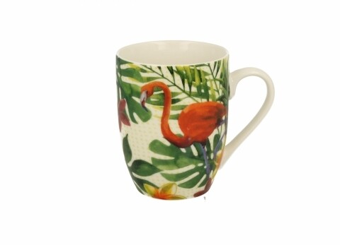 Cana Flamingo, Duo, 375 ml, portelan, multicolor