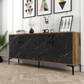 Consola, Hommy Craft, Kiev, 180x78x35 cm, Nuc / Negru