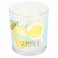 Set 3 pahare, Fresh Summer, 220 ml, sticla, transparent/multicolor