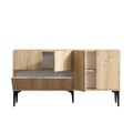 Consola, Emerald, Tress, 150x75x35 cm, PAL, Stejar / Negru